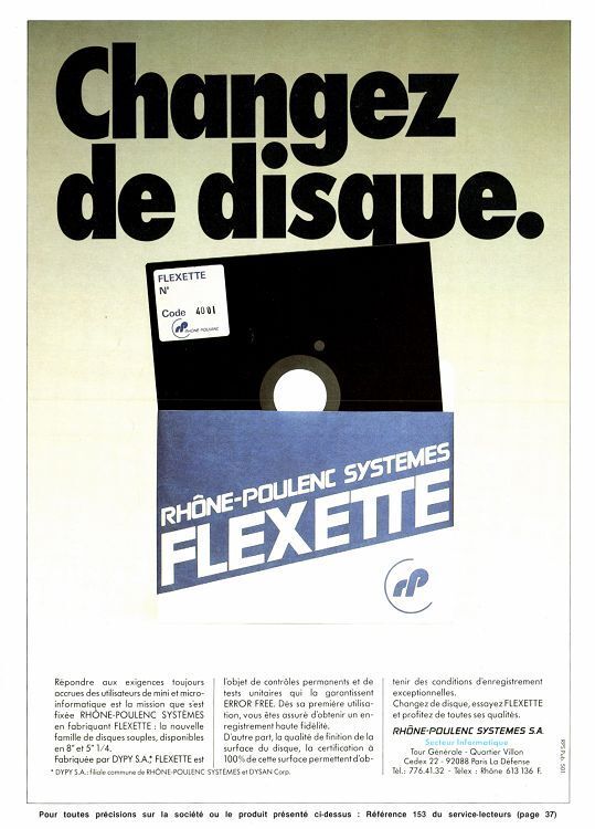 Flexette par Rhône Poulenc systèmes